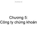 Bài giảng: Thị trường chứng khoán-Chương 5