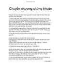 Chuyển nhượng chứng khoán