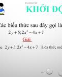 Bài giảng Toán 7 chương 7 bài 2 sách Chân trời sáng tạo: Đa thức một biến