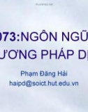 NGÔN NGỮ và PHƯƠNG PHÁP DỊCH - Chương 5: Sinh mã