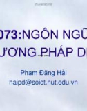 NGÔN NGỮ và PHƯƠNG PHÁP DỊCH THÀNH CÔNG - Chương 5: Sinh mã