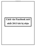 cách vào fac mới nhất 2013 khi bị chặn