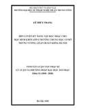 Tóm tắt Luận văn Thạc sĩ phương pháp dạy học Âm nhạc: Rèn luyện kỹ năng tập đọc nhạc cho học sinh khối lớp 6 Trường Trung học cơ sở Trưng Vương, quận Hoàn Kiếm, Hà Nội