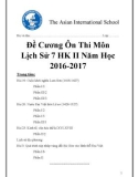 Đề cương ôn thi học kì 2 môn Lịch sử 7 năm học 2016-2017