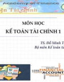 Bài giảng Kế toán tài chính 1: Chương 1 - TS. Đỗ Minh Thoa