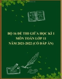 Bộ 16 đề thi giữa học kì 1 môn Toán lớp 11 năm 2021-2022 (Có đáp án)