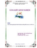 Sáng kiến kinh nghiệm THPT: Một số phương pháp giải nhanh bài tập dao động điều hòa của con lắc lò xo