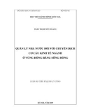 Luận án Tiến sĩ Quản lý công: Quản lý nhà nước đối với chuyển dịch cơ cấu kinh tế ngành ở vùng Đồng bằng sông Hồng