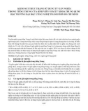 Khảo sát thực trạng sử dụng từ gần nghĩa trong tiếng Trung của sinh viên năm tư khoa Trung Quốc học trường Đại học Công nghệ Thành phố Hồ Chí Minh