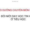 Bài giảng Bồi dưỡng Chuyên môn hè 2014: Đổi mới dạy học Tin học ở tiểu học