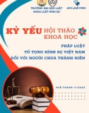 Kỷ yếu Hội thảo khoa học Pháp luật tố tụng hình sự Việt Nam đối với người chưa thành niên