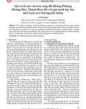 Giá trị di sản văn hoá vùng đất Hoằng Phượng (Hoằng Hóa, Thanh Hóa) đối với quá trình dạy học môn Lịch sử ở trường phổ thông