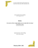 Sáng kiến kinh nghiệm: Ứng dụng công nghệ thông tin vào bộ môn Âm nhạc ở trường trung học cơ sở