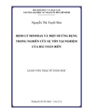 Luận văn Thạc sĩ Toán học: Định lý Minimax và một số ứng dụng trong nghiên cứu sự tồn tại nghiệm của bài toán biên