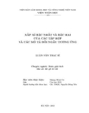 Luận văn Thạc sĩ Toán học: Xấp xỉ bậc nhất và bậc hai của các tập hợp và các mô tả đối ngẫu tương ứng