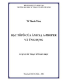 Luận văn Thạc sĩ Toán học: Bậc Tôpô của ánh xạ A-Proper và ứng dụng