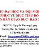 Bài giảng Tự chủ đại học và đổi mới sáng tạo phục vụ mục tiêu đổi mới căn bản Giáo dục - Đào tạo