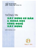 Thông tin Xây dựng cơ bản và khoa học công nghệ xây dựng – Số 21/2013