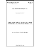 Luận văn Thạc sĩ Quản lý công: Quản lý nhà nước về an toàn thực phẩm trên địa bàn thị xã Buôn Hồ, tỉnh Đăk Lăk