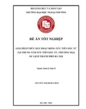 Đề án tốt nghiệp ngành Quản lý kinh tế: Giải pháp thúc đẩy hoạt động xúc tiến đầu tư tại Trung tâm Xúc tiến Đầu tư, Thương mại, Du lịch thành phố Hà Nội