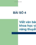 Viết văn bản khoa học và kỹ năng thuyết trình