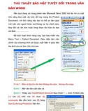 THỦ THUẬT BẢO MẬT TUYỆT ĐỐI TRONG VĂN BẢN WORD