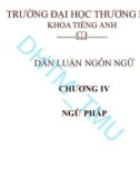 Bài giảng Dẫn luận ngôn ngữ: Chương 4.1 - ĐH Thương Mại