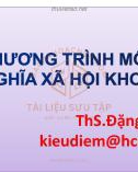 Bài giảng Chủ nghĩa xã hội khoa học: Chương 1 - ThS. Đặng Kiều Diễm