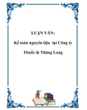 Luận văn tốt nghiệp: Kế toán nguyên liệu tại Công ty Thuốc lá Thăng Long