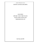 Giáo trình Tâm lý học du lịch (Nghề: Tiếng Anh du lịch - Trung cấp) - Trường Cao đẳng Cộng đồng Kon Tum