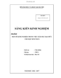 Sáng kiến kinh nghiệm THCS: Một số kinh nghiệm trong việc giáo dục đạo đức cho học sinh THCS