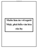 Muốn làm ăn với người Nhật, phải hiểu văn hóa của họ