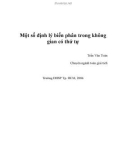 Luận văn: Một số định lý biến phân trong không gian có thứ tự