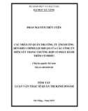 Tóm tắt Luận văn Thạc sĩ Quản trị kinh doanh: Các nhân tố quản trị công ty ảnh hưởng đến điều chỉnh lợi nhuận của các công ty niêm yết trong trường hợp có phát hành thêm cổ phiếu