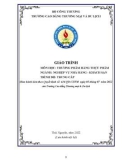 Giáo trình Thương phẩm hàng thực phẩm (Ngành: Nghiệp vụ nhà hàng khách sạn - Trung cấp) - Trường Cao đẳng Thương mại và Du lịch Thái Nguyên