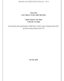 Giáo trình Cấp thoát nước môi trường (Ngành: Quản lý xây dựng - Cao đẳng) - Trường Cao đẳng Xây dựng số 1