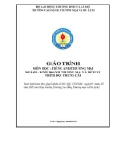 Giáo trình Tiếng Anh thương mại (Ngành: Kinh doanh thương mại dịch vụ - Trung cấp) - Trường Cao đẳng Thương mại và Du lịch Thái Nguyên