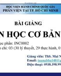 Bài giảng Tin học cơ bản 1: Chương 1.1 - ThS. Mai Ngọc Tuấn