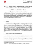 Tổ chức hoạt động tự học cho học sinh bài ‘hiện tượng phản xạ toàn phần’ theo B-Learning