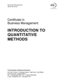 Ebook Certificate in Business Management: Introduction to quantitative methods - Part 1