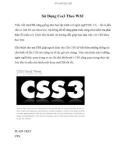 Sử Dụng Css3 Theo W3C