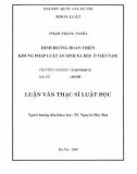 Luận văn Thạc sĩ Luật học: Định hướng hoàn thiện khung pháp luật an sinh xã hội ở Việt Nam