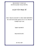 Luận văn Thạc sĩ Luật kinh tế: Thực trạng giao kết và thực hiện hợp đồng mua bán hàng hóa quốc tế của các doanh nghiệp Việt Nam