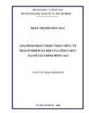 Luận văn Thạc sĩ Kinh tế: Giải pháp hoàn thiện nhận thức về trách nhiệm xã hội của công chức tại Sở Tài chính Đồng Nai