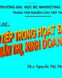 Giao tiếp trong hoạt động kinh doanh