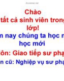 Giao tiếp sư phạm