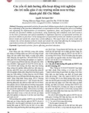 Các yếu tố ảnh hưởng đến hoạt động trải nghiệm cho trẻ mẫu giáo ở các trường mầm non tư thục thành phố Hồ Chí Minh