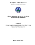 Tài liệu bồi dưỡng thường xuyên hè năm 2017 môn Giáo dục mầm non