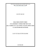 Luận văn Thạc sĩ Tôn giáo học: Hoạt động phước thiện của Tịnh độ Cư sĩ Phật hội Việt Nam (qua nghiên cứu tại 3 tỉnh: An Giang, Đồng Tháp và Thành phố Hồ Chí Minh)