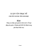 Luận văn Thạc sĩ Tôn giáo học: Nâng cao hiệu quả quản lý nhà nước về hoạt động tôn giáo ở Thành phố Hồ Chí Minh trong giai đoạn hiện nay